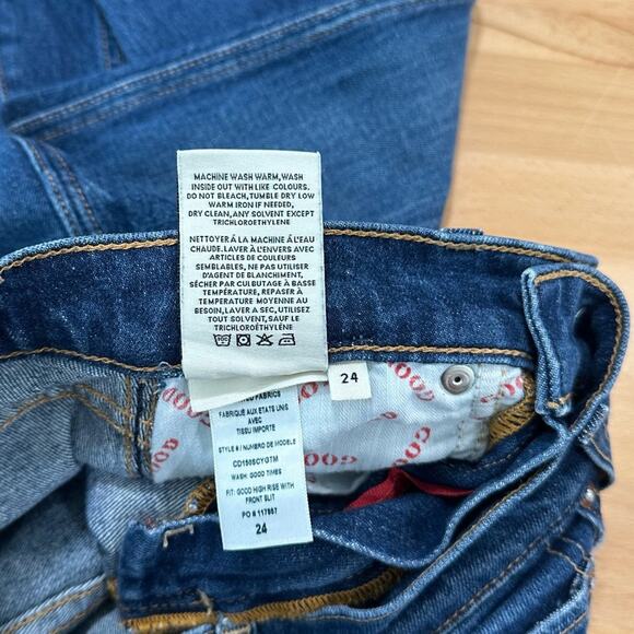 Alice + Olivia Good High Waist Front Slit Jeans size 24 - Picture 5 of 5